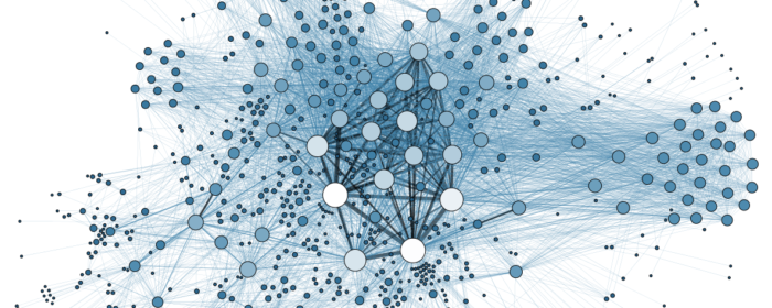 Graph representing the metadata of thousands of archive documents, documenting the social network of hundreds of League of Nations personals (CC-by MARTIN GRANDJEAN - 2014)